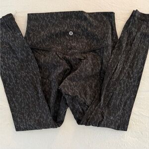 lululemon athletica Black Camo Patterned Leggings